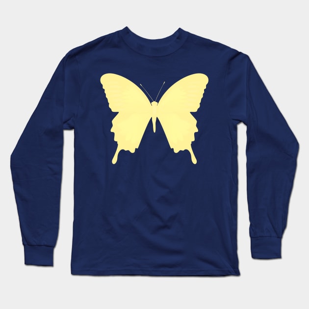 Butterfly Cream Long Sleeve T-Shirt by TheDaintyTaurus